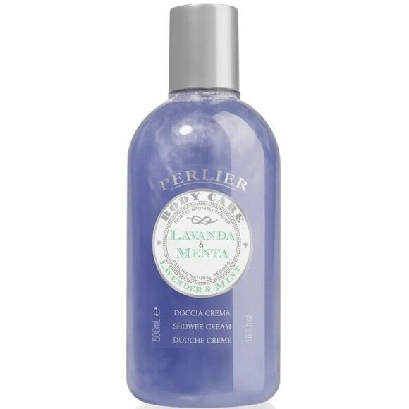 Perlier Body Care LAVENDER + MINT Bath & Shower Cream 16.9 oz NIB Sealed w/Pump